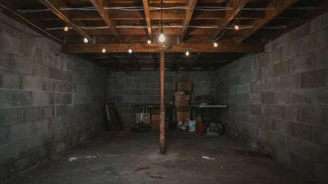 Unfinished basement before conversion